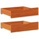 Vidaxl bedlades 2 st 65x55x17 massief grenenhout wasbruin
