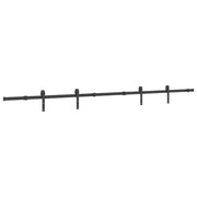 Vidaxl doos met onderdelen voor schuifdeur 305 cm staal zwart - afbeelding 2
