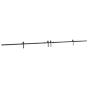 Vidaxl doos met onderdelen voor schuifdeur 427 cm staal zwart - afbeelding 2
