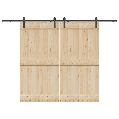 Vidaxl doos met onderdelen voor schuifdeur 427 cm staal zwart