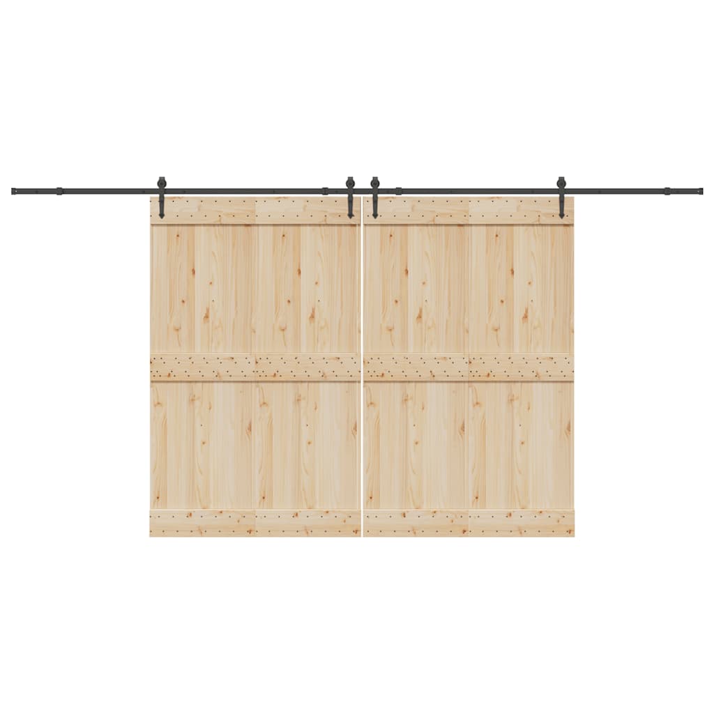 Vidaxl doos met onderdelen voor schuifdeur 427 cm staal zwart