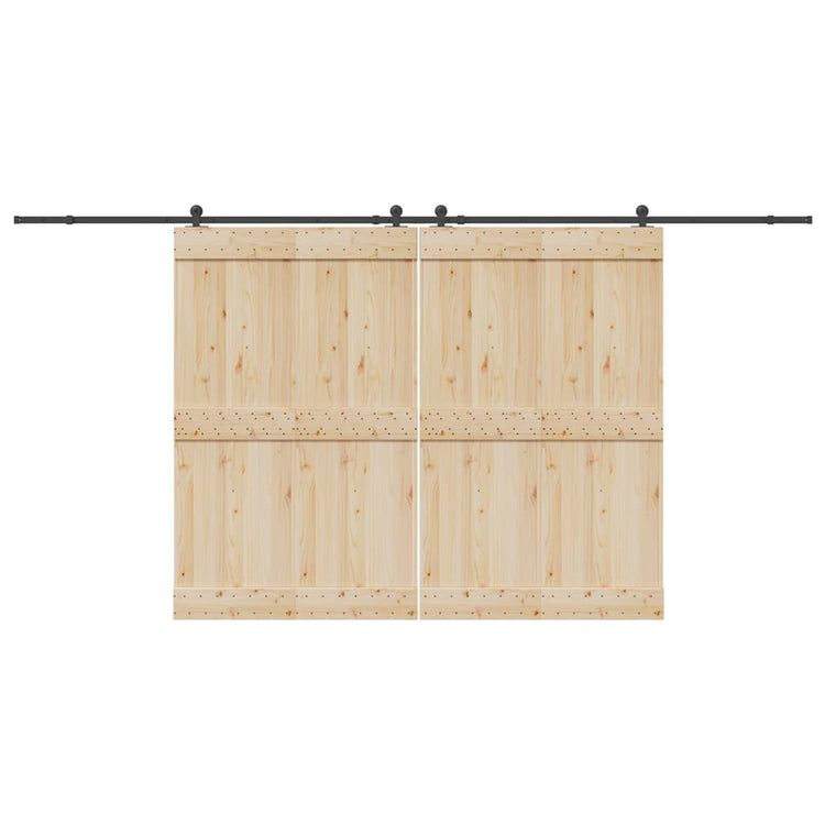 Vidaxl doos met onderdelen voor schuifdeur 427 cm staal zwart