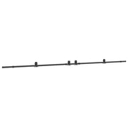Vidaxl doos met onderdelen voor schuifdeur 427 cm staal zwart - afbeelding 2