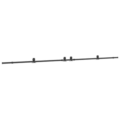 Vidaxl doos met onderdelen voor schuifdeur 427 cm staal zwart