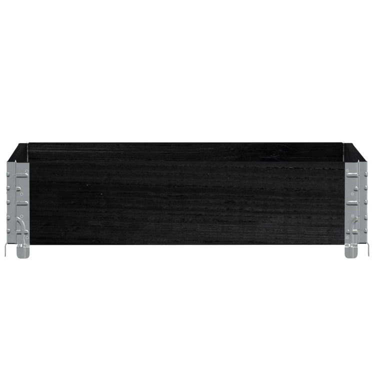 Vidaxl palletopzetrand 80x60 cm massief grenenhout zwart