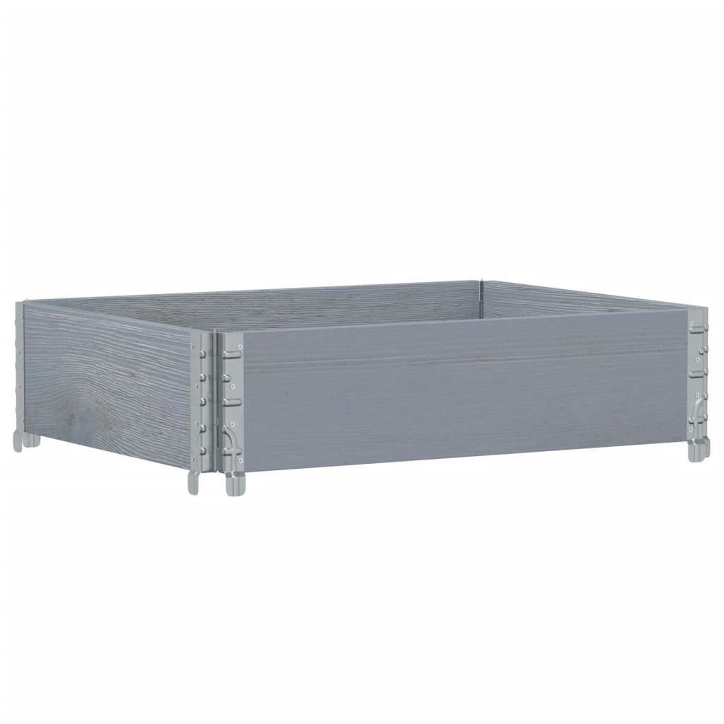 Vidaxl palletopzetrand 80x60 cm massief grenenhout grijs