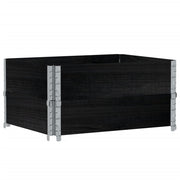 Vidaxl palletopzetranden 2 st 80x60 cm massief grenenhout zwart - afbeelding 2