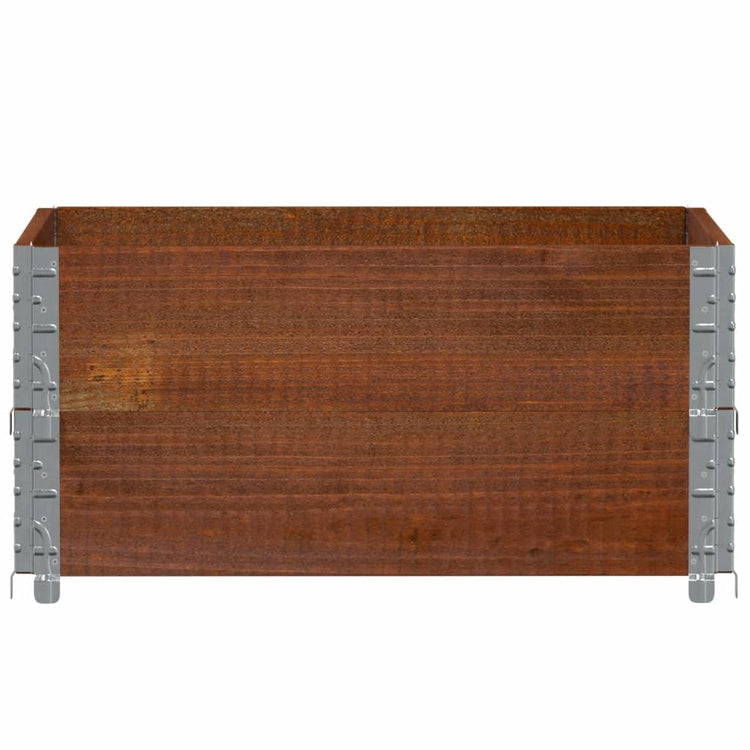 Vidaxl palletopzetranden 2 st 80x60 cm massief grenenhout bruin