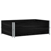 Vidaxl palletopzetranden 2 st 120x80 cm massief grenenhout zwart - afbeelding 2