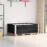 Vidaxl palletopzetranden 2 st 120x80 cm massief grenenhout zwart - afbeelding 1