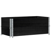 Vidaxl palletopzetranden 2 st 100x50 cm massief grenenhout zwart - afbeelding 2