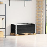 Vidaxl palletopzetranden 2 st 100x50 cm massief grenenhout zwart - afbeelding 1