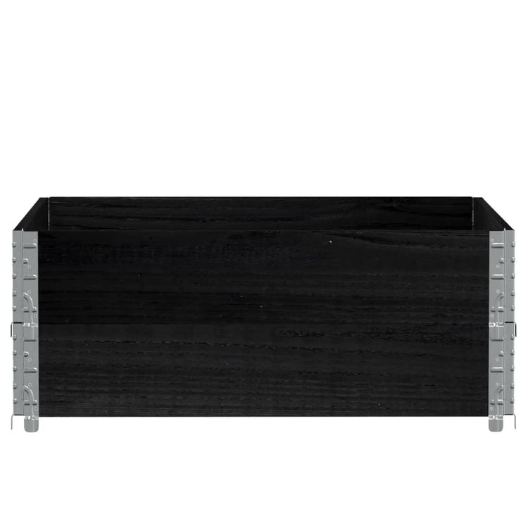Vidaxl palletopzetranden 2 st 100x100 cm massief grenenhout zwart
