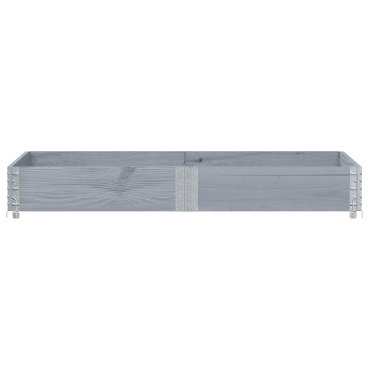 Vidaxl palletopzetrand 150x50 cm massief grenenhout grijs