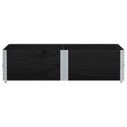 Vidaxl palletopzetranden 2 st 150x100 cm massief grenenhout zwart - afbeelding 3