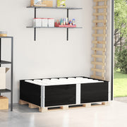 Vidaxl palletopzetranden 2 st 150x100 cm massief grenenhout zwart - afbeelding 1