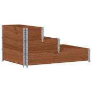 Vidaxl verhoogde plantenbak 3-laags 120x80 cm massief grenenhout bruin - afbeelding 2