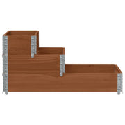Vidaxl verhoogde plantenbak 3-laags 120x80 cm massief grenenhout bruin - afbeelding 3
