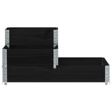 Vidaxl verhoogde plantenbak 3-laags 120x80 cm massief grenenhout zwart - afbeelding 3