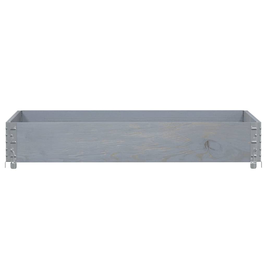 VidaXL Plantenbak 120x80 cm massief grenenhout grijs