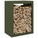 Vidaxl haardhoutrek 60x40x80 cm staal groen - afbeelding 3