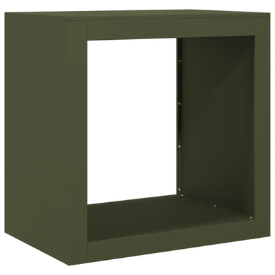 Vidaxl haardhoutrek 60x40x60 cm staal groen
