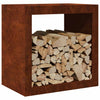 Vidaxl brandhoutrek 60x40x60 cm weervast staal