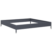 Vidaxl plantenbak verhoogd 100x100x18,5 cm staal antracietkleurig - afbeelding 2