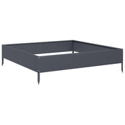 Vidaxl plantenbak verhoogd 100x100x26 cm staal antracietkleurig - afbeelding 2
