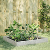 Vidaxl plantenbak verhoogd 100x100x26 cm roestvrijstaal