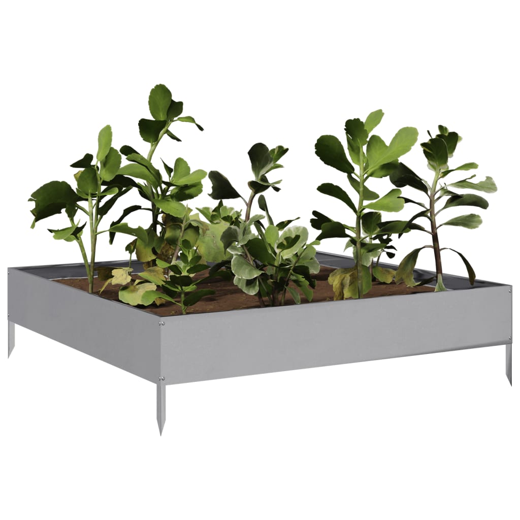 Vidaxl plantenbak verhoogd 100x100x26 cm gegalvaniseerd staal