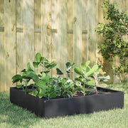Vidaxl plantenbak verhoogd 100x100x33,5 cm staal antracietkleurig - afbeelding 1