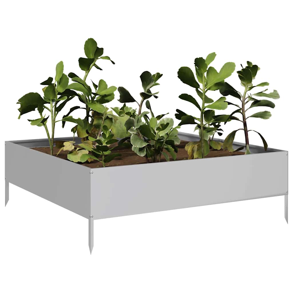 Vidaxl plantenbak verhoogd 100x100x33,5 cm gegalvaniseerd staal