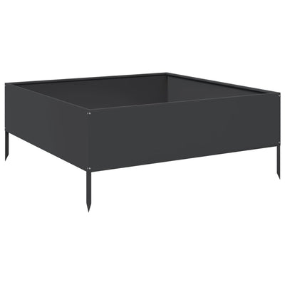 Vidaxl plantenbak verhoogd 100x100x41 cm staal zwart