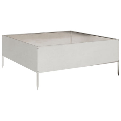 Vidaxl plantenbak verhoogd 100x100x41 cm roestvrijstaal