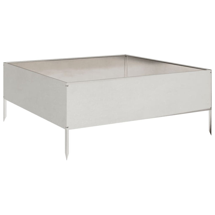 Vidaxl plantenbak verhoogd 100x100x41 cm roestvrijstaal
