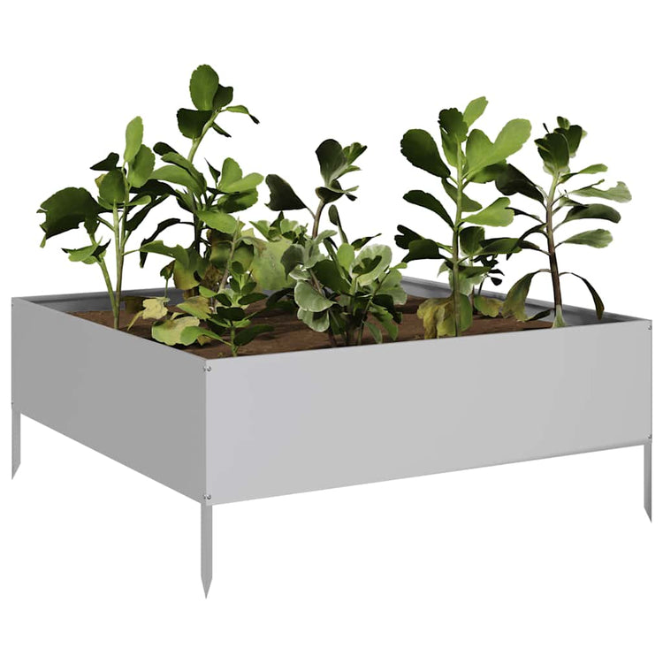 Vidaxl plantenbak verhoogd 100x100x41 cm gegalvaniseerd staal