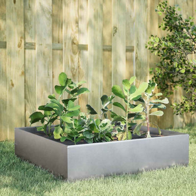 Vidaxl plantenbak verhoogd 100x100x41 cm gegalvaniseerd staal