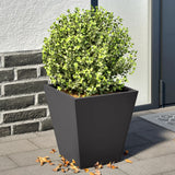 Vidaxl plantenbakken 2 st 30x30x30 cm staal zwart - afbeelding 1