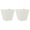 Vidaxl plantenbakken 2 st 30x30x30 cm staal wit
