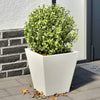 Vidaxl plantenbakken 2 st 30x30x30 cm staal wit