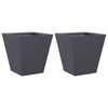 Vidaxl plantenbakken 2 st 30x30x30 cm staal antracietkleurig