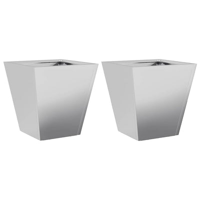 Vidaxl plantenbakken 2 st 30x30x30 cm gegalvaniseerd staal