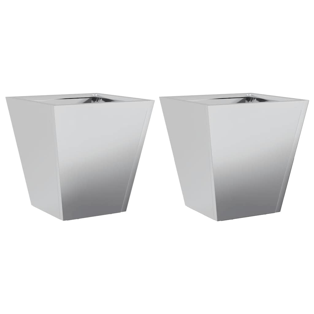 Vidaxl plantenbakken 2 st 30x30x30 cm gegalvaniseerd staal