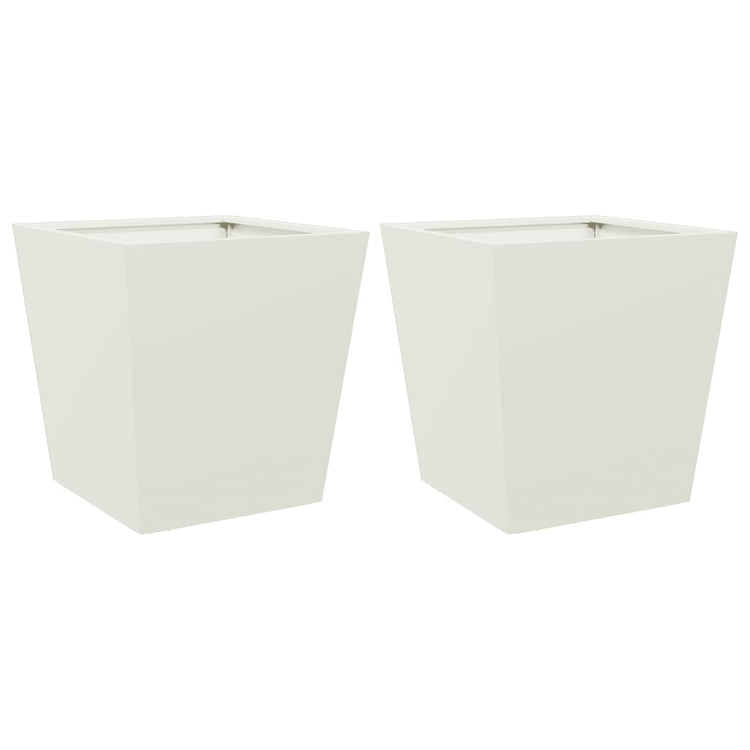 Vidaxl plantenbakken 2 st 40x40x40 cm staal wit