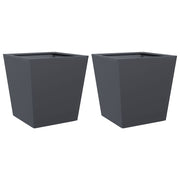 Vidaxl plantenbakken 2 st 40x40x40 cm staal antracietkleurig - afbeelding 2