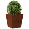 Vidaxl plantenbak 40x40x40 cm weervast staal