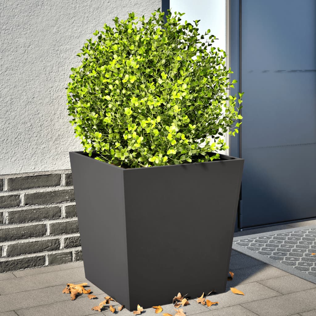 Vidaxl plantenbakken 2 st 50x50x50 cm staal zwart