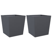 Vidaxl plantenbakken 2 st 50x50x50 cm staal antracietkleurig - afbeelding 2