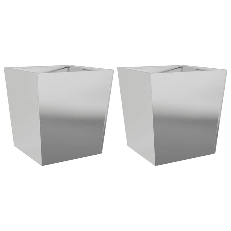 Vidaxl plantenbakken 2 st 50x50x50 cm gegalvaniseerd staal